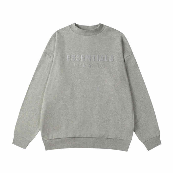Silicone monogrammed back small logo round neck Sweatshirt 4 colors