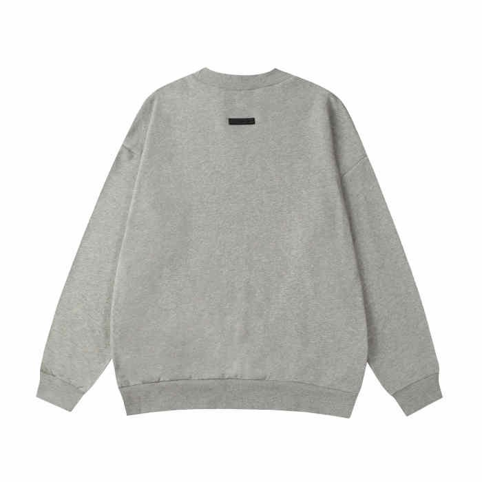 Silicone monogrammed back small logo round neck Sweatshirt 4 colors