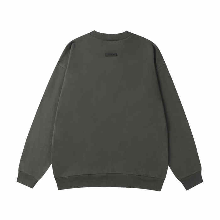 Silicone monogrammed back small logo round neck Sweatshirt 4 colors