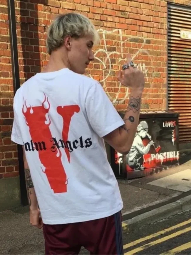 [buy more save more] Vlone x Palm Flame Tee White Black