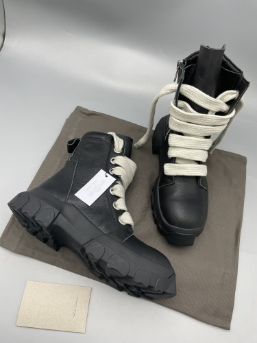 1:1 quality version RO Cowhide Thick Sole Zipper Martin Boots