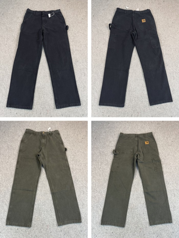 1:1 quality version Washed and Aged Workwear Straight Leg Lumberjack Pants 6 colors