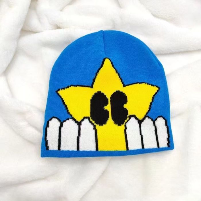 Candy Color Skateboarding Star Jacquard Warm Cold beanie 6 colors