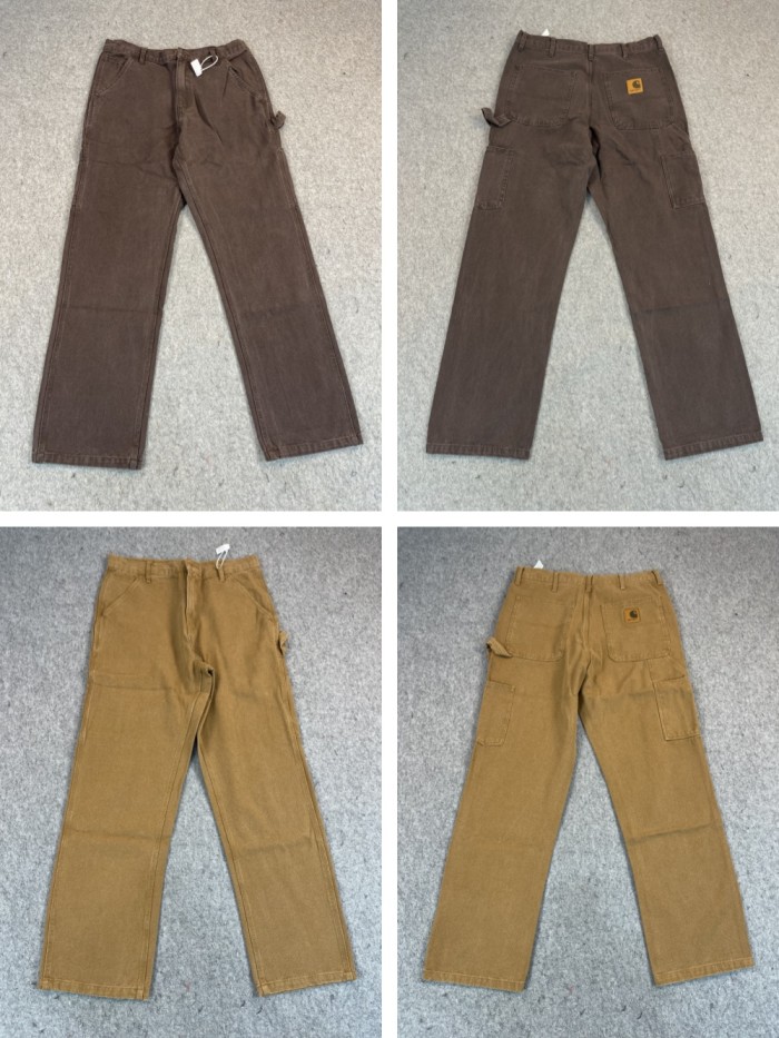 1:1 quality version Washed and Aged Workwear Straight Leg Lumberjack Pants 6 colors
