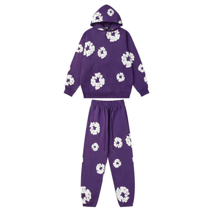 Basic Kapok Foam Print Hoodie & Pants 16 colors