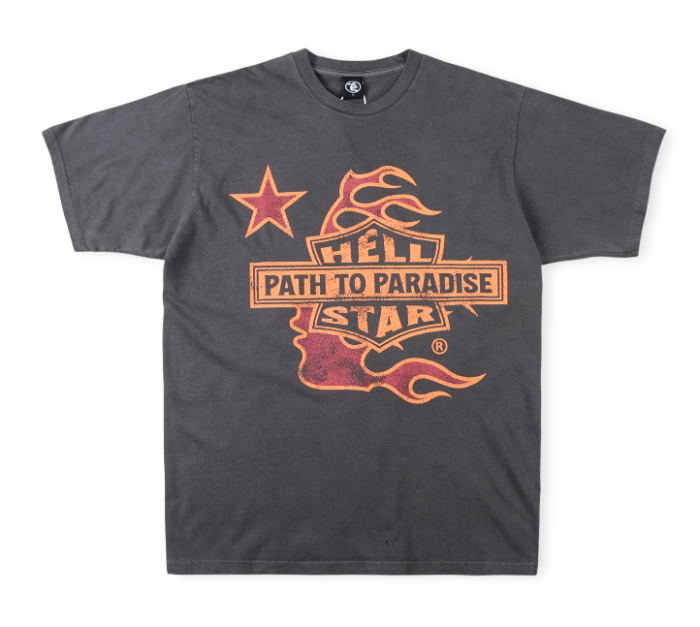 [50% Off]Bad point side face logo slogan washed version tee 22126974