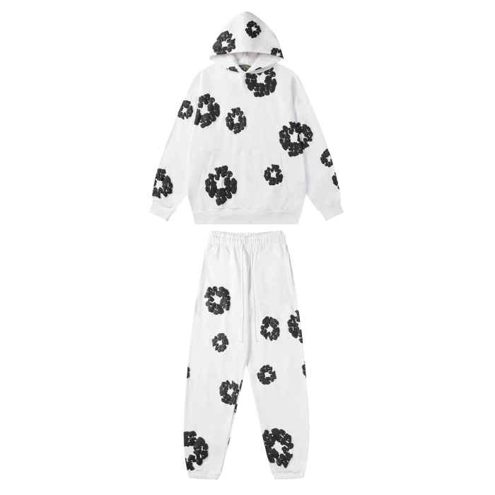 Basic Kapok Foam Print Hoodie & Pants 16 colors