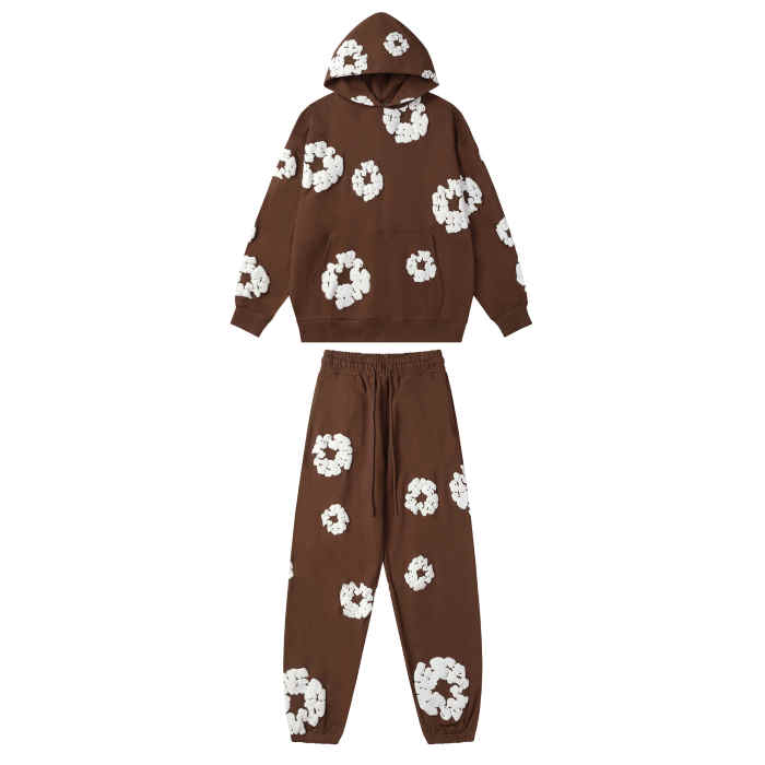 Basic Kapok Foam Print Hoodie & Pants 16 colors