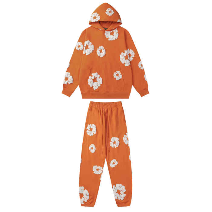 Basic Kapok Foam Print Hoodie & Pants 16 colors
