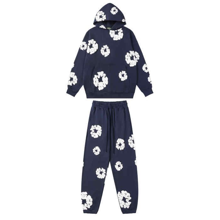 Basic Kapok Foam Print Hoodie & Pants 16 colors