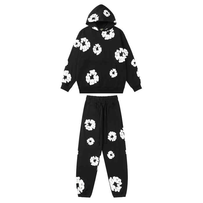 Basic Kapok Foam Print Hoodie & Pants 16 colors