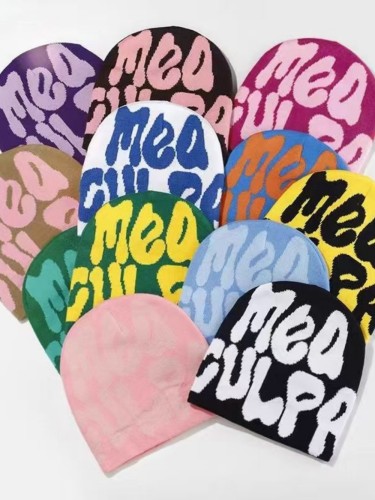 Monogrammed Jacquard Knit Cold beanie 11 colors