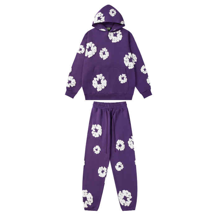 Basic Kapok Foam Print Hoodie & Pants 16 colors