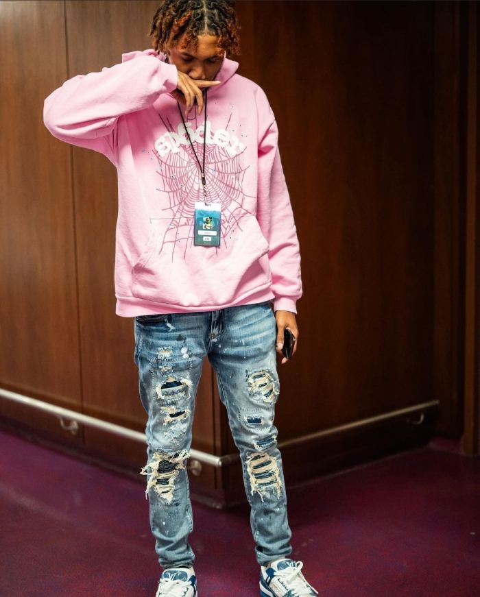 1:1 quality version Pink OG Spider Web Hoodie & Pants set