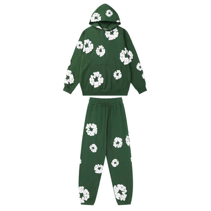 Basic Kapok Foam Print Hoodie & Pants 16 colors