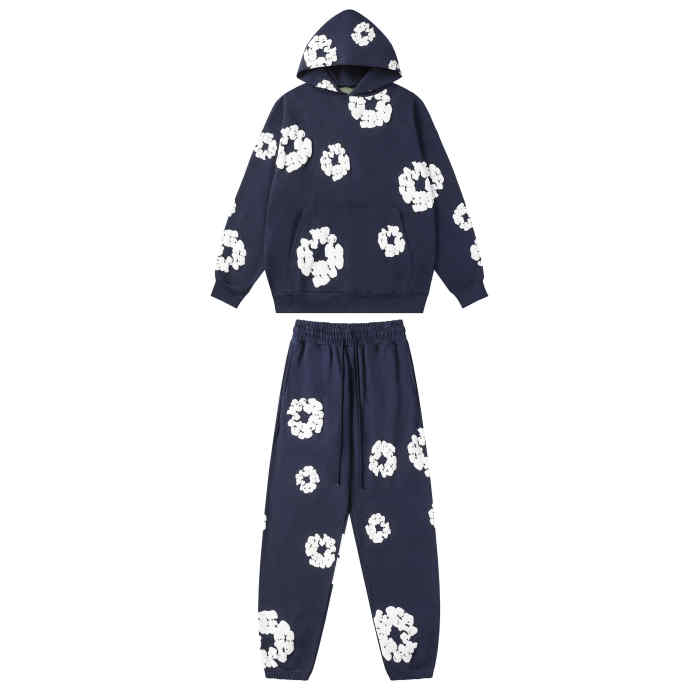 Basic Kapok Foam Print Hoodie & Pants 16 colors
