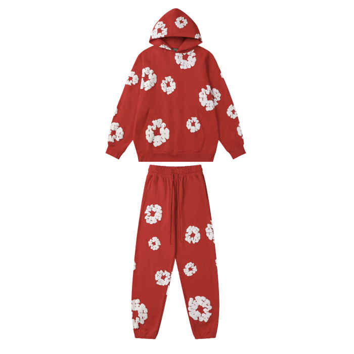 Basic Kapok Foam Print Hoodie & Pants 16 colors