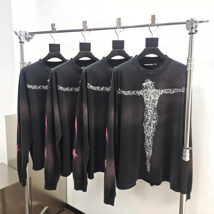 [Big & Tall for weights up to 260 lbs]1:1 quality version HS QR Code Man Long Sleeve T-Shirt with NFC tag