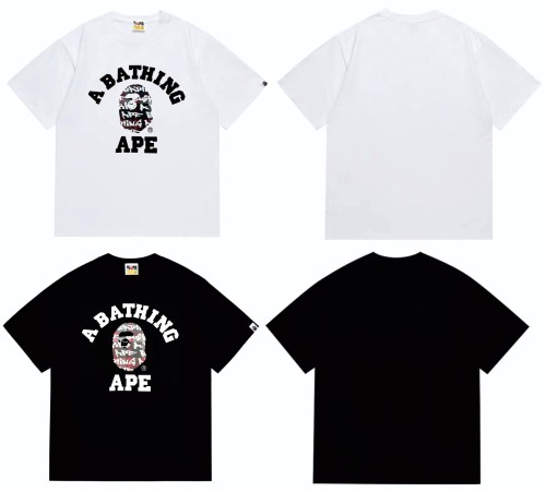 Lettered Graffiti Plaid Ape Head Tee 4 colors