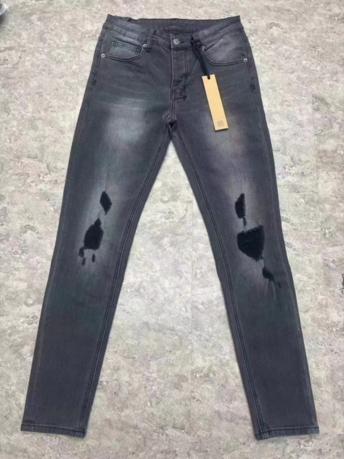 [buy more save more]1:1 quality version tiny knee holes Slim-fit jeans