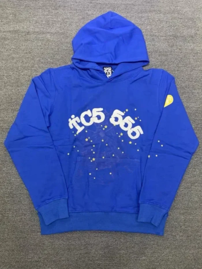 [buy more save more] Young Thug Sp5der-White number blue hoodie