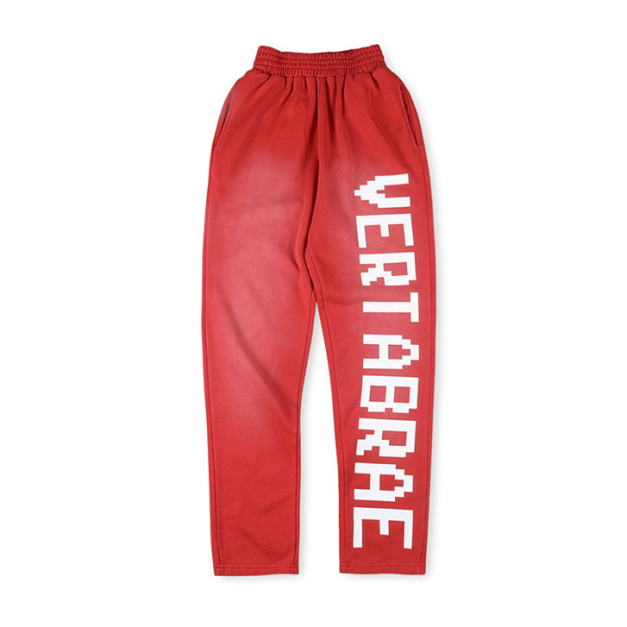 1:1 quality version Vertical Letter Logo Printed Pants 24 colors