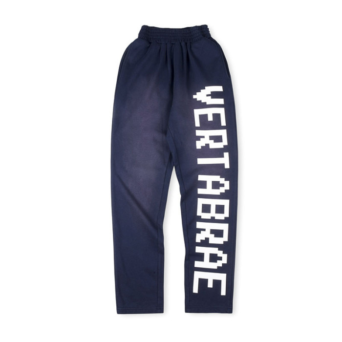 1:1 quality version Vertical Letter Logo Printed Pants 24 colors