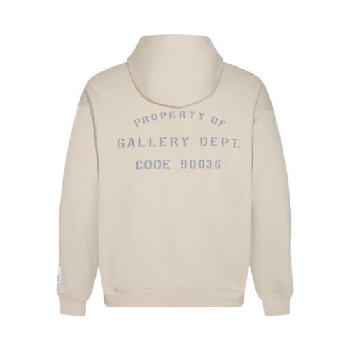 Overlapping Monogram Printed Back Aged Letter hoodie