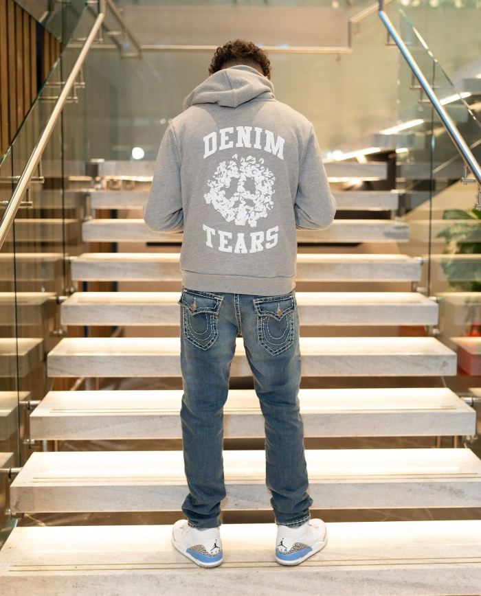 1:1 quality version Kapok Foam Letter Print Zipper Hoodie 2 colors