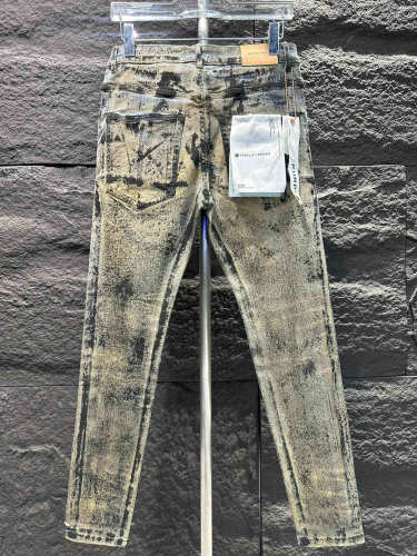 1:1 quality version Yellow Mud Black Coated Vintage Jeans