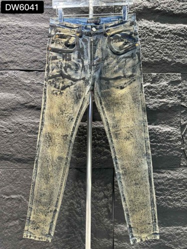 1:1 quality version Yellow Mud Black Coated Vintage Jeans