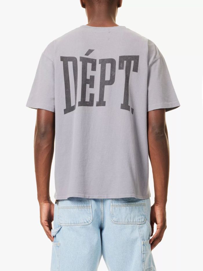 [Big & Tall for weights up to 260 lbs]1:1 quality version Shield Monogram Printed Aged Washed Tee