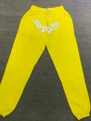 [buy more save more]  Young Thug Sp5der Yellow pants with white letters