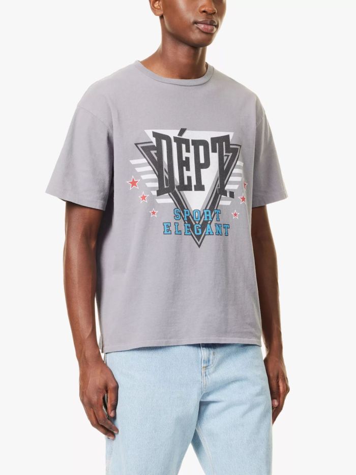 [Big & Tall for weights up to 260 lbs]1:1 quality version Shield Monogram Printed Aged Washed Tee