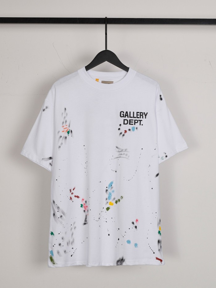 Colorful Graffiti Ink Splash Black Letter Print Tee