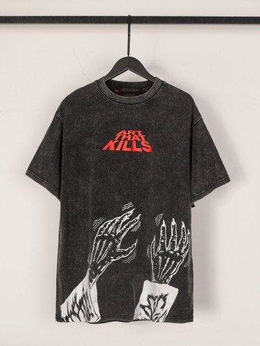 ATK White Bone Claw Letter Print  Tee