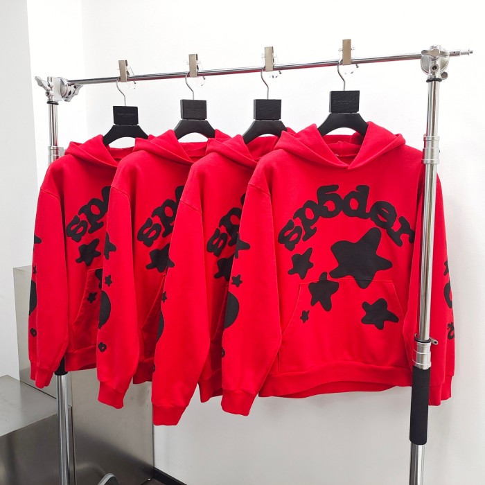 1:1 quality version Black Stars Foam Big Red Hoodie & Pants Set