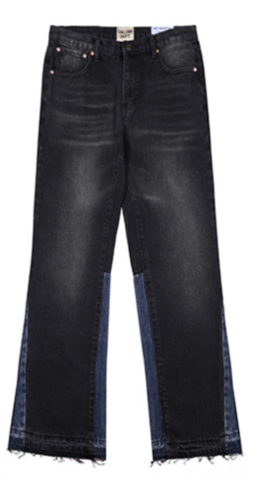 Basic High Street Washed Micro Blue Spliced Jeans 3 colors