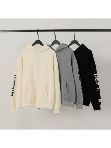 Sleeve Arm Letter Logo Print Padded hoodie 3 colors