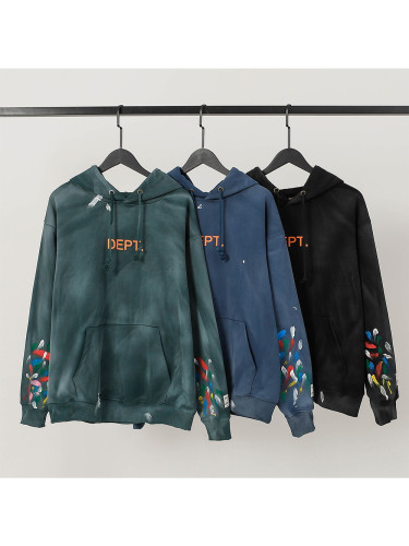 Orange Letter Splash Ink Vintage Aged hoodie 3 colors