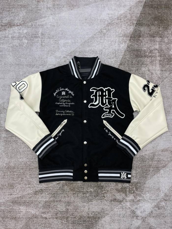 [50% Off] 1:1 quality version Pegasus Embroidered Leather Sleeve Patchwork Jacket 27242966