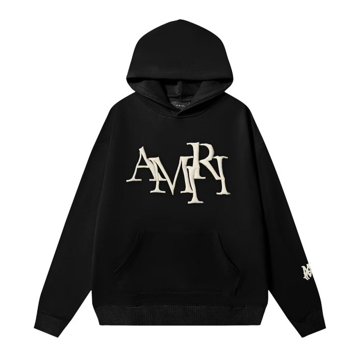   Foam Letter Logo Solid Color hoodie 5 colors