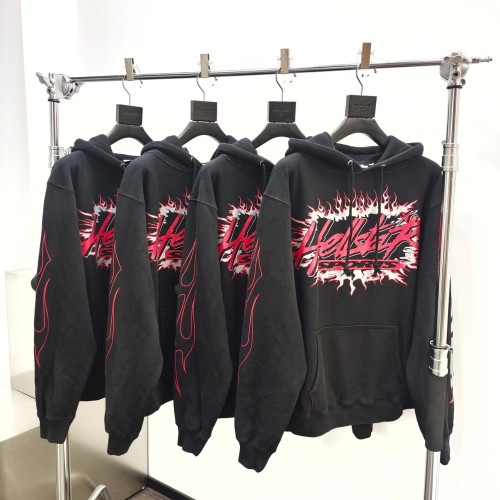 1:1 quality version HS Sports Monogrammed Black Hoodie with NFC tag