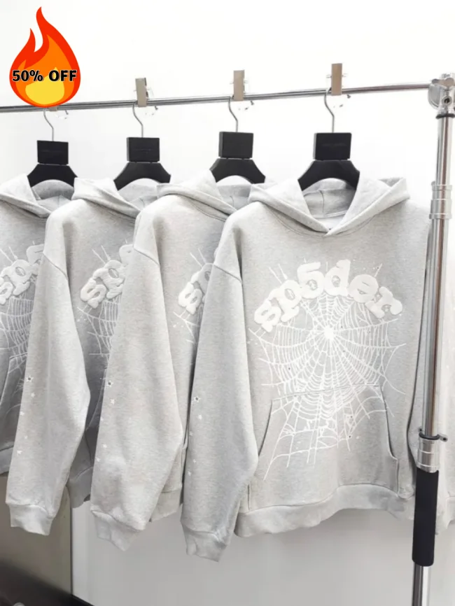 【Special Offer】 1:1 quality version White spider web foam letter print hoodie
