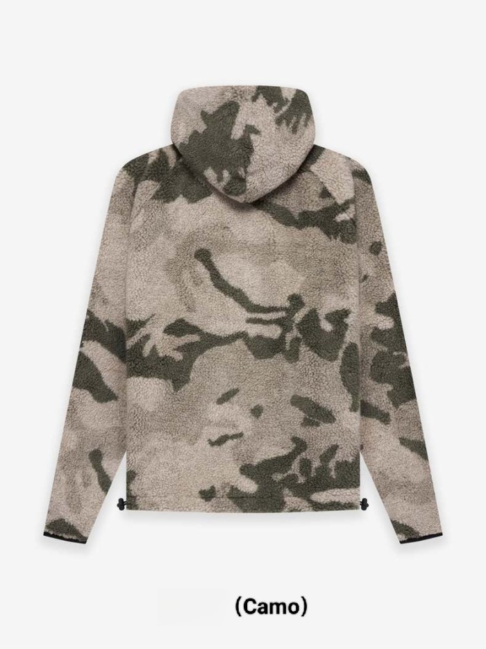 1:1 quality version Logo Labeled fleece lamb wool half-zip Hoodie 3 colors