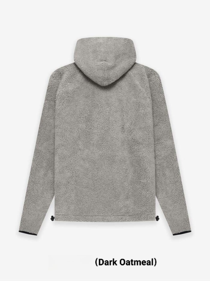1:1 quality version Logo Labeled fleece lamb wool half-zip Hoodie 3 colors