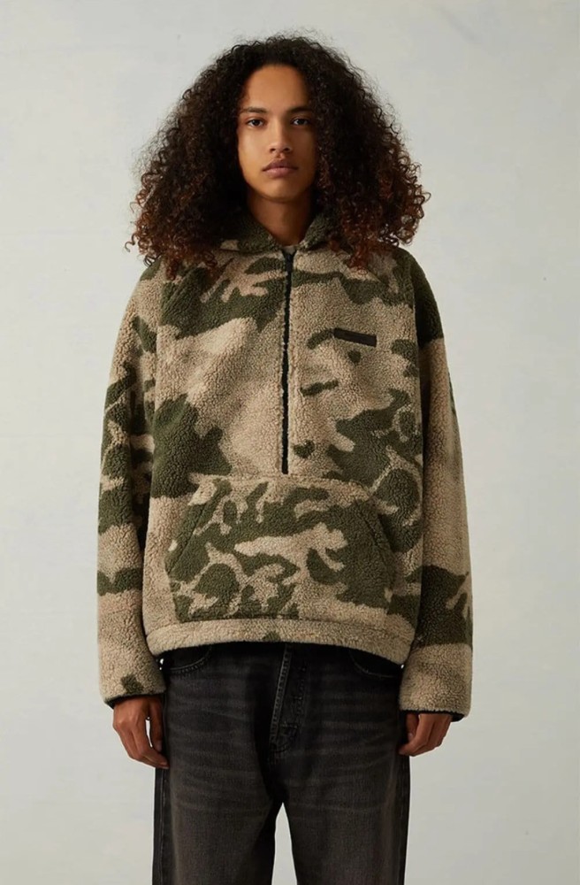 1:1 quality version Logo Labeled fleece lamb wool half-zip Hoodie 3 colors