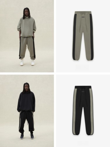 1:1 quality version Three-Stripes Spliced Side Stripe Athletic Drawstring Pants 2 colors