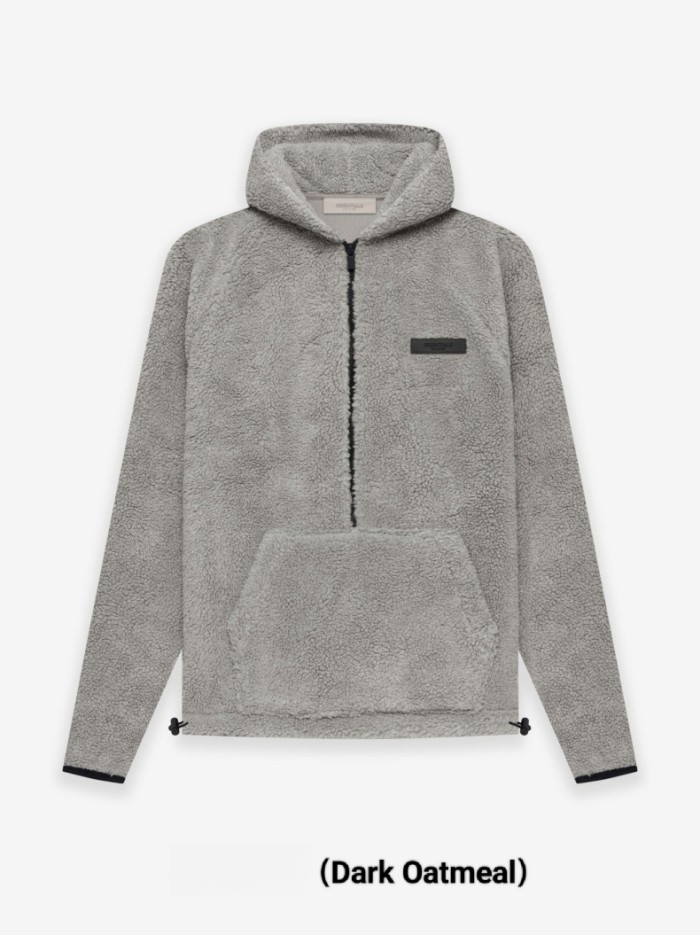 1:1 quality version Logo Labeled fleece lamb wool half-zip Hoodie 3 colors