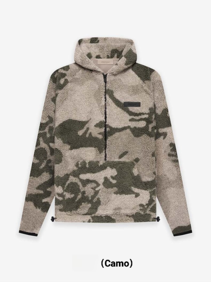 1:1 quality version Logo Labeled fleece lamb wool half-zip Hoodie 3 colors